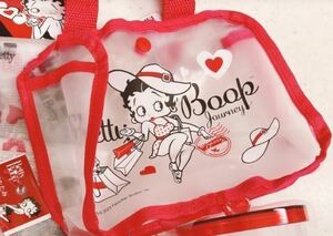 最後の1個です★　ベティちゃん　BETTY BOOP 　ベティ・ブープ　赤色　ポーチ　限定　フラットポーチ　バッグ　エコバッグ　レッド　取っ手