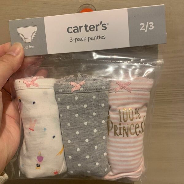 【新品未使用】Carter's カーターズ 女の子パンツ 3枚セット 2/3