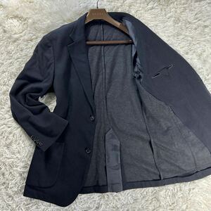 美品　ヒューゴボス【漢の勝負服　54 XXLサイズ】HUGO BOSS テーラードジャケット　アンコン カジュアル　ブラック　黒　背抜き　2ボタン