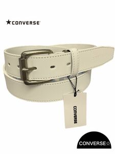 ゴルフに最適☆新品☆CONVERSE コンバース ☆牛床革メンズベルト 白色①