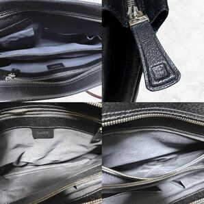 1円〜極美品 BALLY バリー ハンドバッグ Bロゴ トレインスポッティング ピッグスキン 黒 レザー 本革 B5 収納 書類 かばん トートの画像7