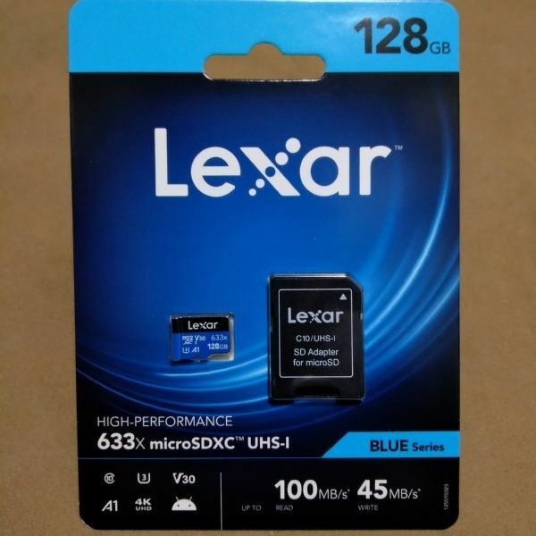 Lexar microSD (microSDXCカード) 128GB UHS-I (100MB/s) 海外版パッケージ　アダプタ付