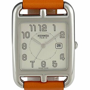 エルメス HERMES ケープコッド CC2.710 腕時計 SS レザー クォーツ シルバー ユニセックス 【中古】