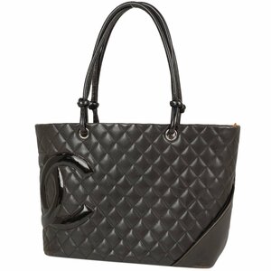 シャネル CHANEL カンボンライン ラージ トートバッグ ココマーク ショルダーバッグ レザー ブラウン A25169 レディース 【中古】