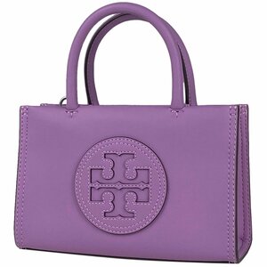 トリーバーチ Tory Burch エラ バイオ ミニトート ２WAY ショルダーバッグ ハンドバッグ レザー パープル レディース 【中古】