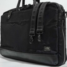 美品 ポーター エルダー 2way ビジネスバッグ トート ナイロン レザー PORTER 黒 ブリーフケース メンズ 大容量 仕事 A4可 肩掛け 斜め掛け_画像1