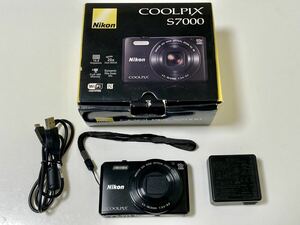 Nikon COOLPIX S7000 digital camera operation goods black digital camera Nikon box equipped Coolpix 