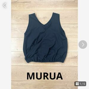 MURUA ノースリーブ　カットソー　ブラック　無地