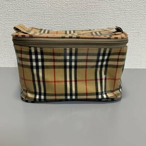 １円〜　BURBERRY　バーバリー　バニティ　コスメポーチ　ノバチェック　ベージュ　C2037