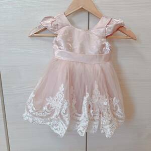 キッズ　プリンセスドレス　120サイズ　ピンク　フリル　女の子 フォーマル 発表会 衣装