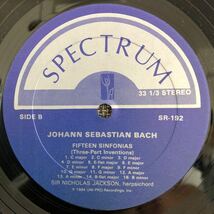 LPレコード　J.S.BACH INVENTIONS AND SINFONIAS SR-192 海外版　レトロ　ヴィンテージ_画像5