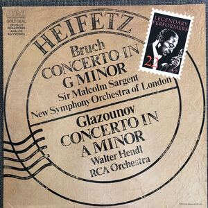 LPレコード HEIFETZ Bruch Glazounov AGL1-5222 海外版　レトロ　ヴィンテージ