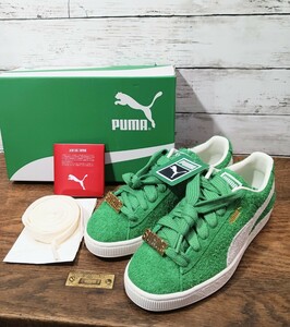 新品☆PUMA SUEDE FAT LACE グリーン 26cm 定価13200円 プーマ スエード スニーカー ローカット ファットレース 393167-02 クライド CLYDE