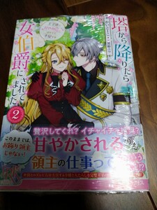 塔から降りたら女伯爵にされてました 2 王子達に甘やかされてばかりで不安です かいとーこ 一迅社 文庫 IRIS 新品