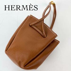 未使用・希少モデル HERMES エルメス ヴェスパポーチ マルチケース 小物入れ C刻印 レザー ブラウン