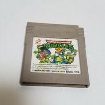 Nintendo GAMEBOY ゲームボーイ TURTLES2 ティーンエイジ ミュータント ニンジャ タートルズ2 動作確認済み 人気ソフト 送料230円_画像1