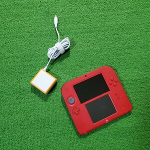 NINTENDO 2DS 本体 動作確認済み 初期化済み レッド Nintendo オススメ(*^^*) ニンテンドー 任天堂 充電器あり