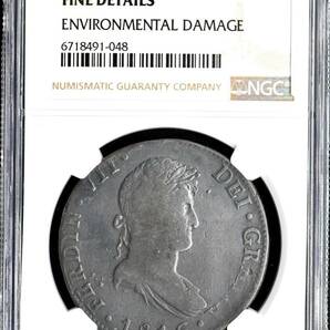 ★金終 【NGC F D】1816Mo JJ メキシコ 8R銀貨 未使用 世界コイン 古銭 貨幣 硬貨 銀貨 金貨 銅貨【決済期限火曜日】の画像3