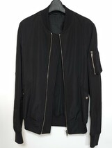 【未使用】Rick Owensフライトジャケット46 ブルゾン スカジャン MA ブラック 黒 ミリタリー　ボンバー bomber DRKSHDW_画像4