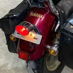 (茨城より)社外マフラー 29400km 4RF ヤマハ XV125 ビラーゴ レッド YAMAHA VIRAGO Daytona ミラー KIJIMA テールランプ付【始動動画有り】の画像6