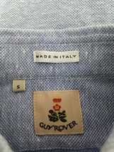 美品　GUY ROVER　ギローバー　シャツ　半袖　綿麻　ニット　カッタウェイ　ブルー　イタリア製_画像3