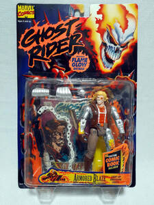 定形外可 トイビズ 1996年 アーマード ブレイズ ARMORED BLAZE*コミック付 5″GHOST RIDER ゴーストライダー TOYBIZ マーベル/パニッシャー