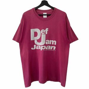 ■激レア■00s USA製 Def Jam JAPAN Recordings Tシャツ XL デフジャム レコード企業 HIP HOP raptee raptees ビンテージ