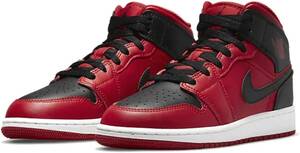  Nike воздушный Jordan 1 mid GS 24.5.554725-660 NIKE AIR JORDAN 1 MID (GS) женщина ребенок Kids детский 