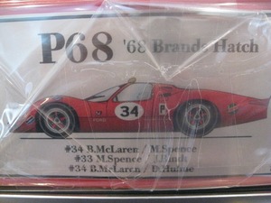 ★ok蔵出し★絶版MFHモデルファクトリーヒロ★1/24スケール P68 1968 Brands Hatch☆Mclaren Hulme Spence