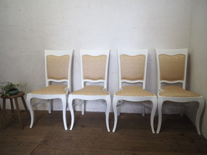 taA0604*④4 legs set * Italy made * European Classic . old wooden chair * chair chair retro antique manner start  King type T pine 