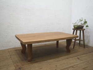 ta load O0669* tabletop W104cm×D63,5cm* zelkova. one sheets board * natural . tree taste. old wooden low table * zelkova desk low table retro antique M(yaC).