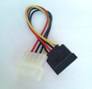 [ with translation ]SATA( power supply 15 pin | female ) from IDE power supply (pelifelaru4 pin | male ). conversion make cable 