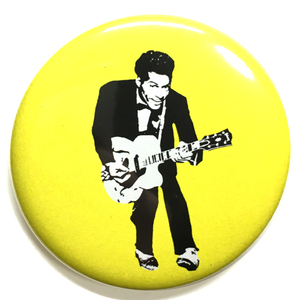 デカ缶バッジ 58mm Chuck Berry チャックベリー Greatest Hits R&R oldies 真島昌利