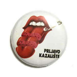 25mm 缶バッジ Prljavo Kazaliste Rolling Stones パロディジャケ Croatia R&R Punk Power pop ローリングストーンズ