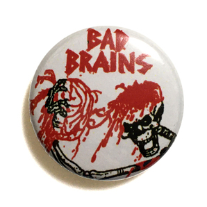 25mm 缶バッジ BAD BRAINS バッドブレインズ Skull US Hardcore Punkの画像1