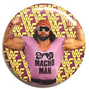 デカ缶バッジ 58mm ランディーサベージ Macho Man Randy Savage WWE WCW ECW WWF 新日本 全日本 UWF プロレス