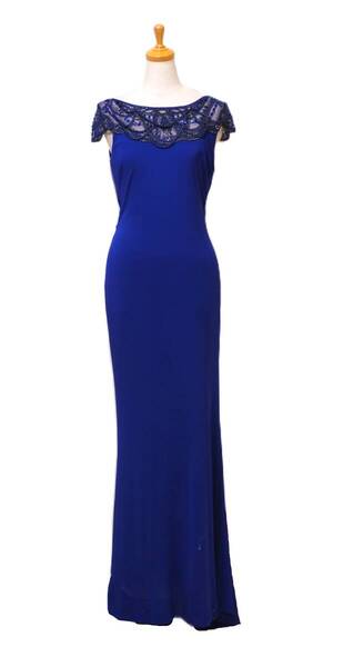 BADGLEY MISCHKA バッジェリーミシュカ ROYAL BLUE ロングフォーマルドレス 「2 」/ 9号程度