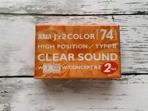 未使用★AXIA★J’Z2　COLOR　カセット　テープ　ハイポジション　ハイポジ　昭和レトロ　74分　2本