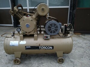  Toshiba air compressor TOSCON three-phase 200V 3.7KW(5 horse power ) TYPE FORM SP10 5-37T4 present condition commodity 