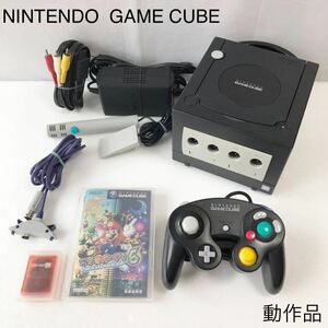 NINTENDO ゲームキューブ 動作品 まとめ売り マリオパーティー GBAケーブル マイクコントローラ メモリカード GAMECUBE DOL-001 ブラック 