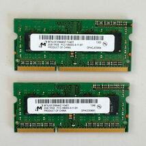 *Micron DDR3 4GB(2GB×2枚セット) 1Rx8 PC3-10600S-9-11-B1 SO-DIMM MT8JSF25664HZ-1G4D1 *ノートパソコン用メモリ*美品*在庫複数あり_画像1