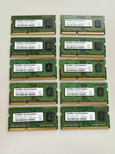 *SANMAX 4GB 1Rx8 PC3-12800S DDR3 ノートPC用 メモリ 美品　在庫複数あり　10枚セット