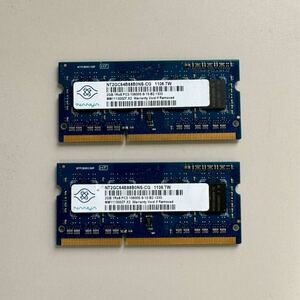 NANYA 204PIN PC3-10600 DDR3-1333 2GB SODIMM [NT2GC64B88G0NS-CG]