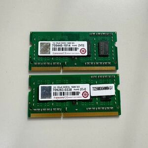 *Transcend 1G 1Rx8 2 pieces set ( total 2GB)DDR3-1066 DDR3L-1600 SO-DIMM 204 pin for laptop memory 