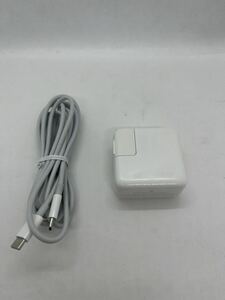 L208) 純正 アップル　30W USB-C電源アダプタ　A2164　純正　タイプC to C USB ケーブル 付き C　