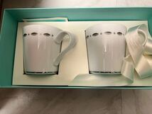 TIFFANY＆Co ティファニー グラマシーマグ マグカップ コーヒーカップ 陶器 2個セット_画像5