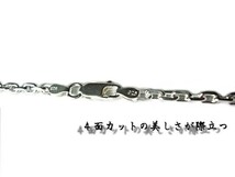 あずきチェーン シルバー925 ネックレス 1.6mm 45cm 細角チェーン 小豆_画像3