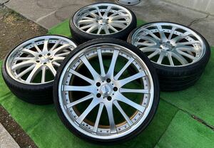 日本製WALD ポルトフィーノ 22インチホイール& 245/30ZR22~285/25R22 ラジアルタイヤ　4本セット★レクサスLS460等★240404