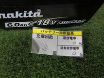 充電３回のみ★マキタ リチウムイオンバッテリー BL1860B 残量表示機能付き 中古品 240408_画像2