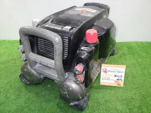 ジャンク品 日立工機 釘打機用エアコンプレッサ EC1445H 高圧側ゲージ壊れてます 溜まり6分30秒 確認時エア漏れなし 240428